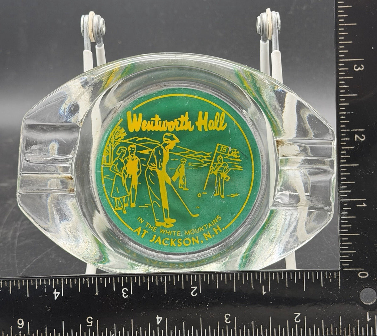 Vintage Wentworth Hall Jackson NH White Mountains Golf Souvenir Ash Tray Ashtray