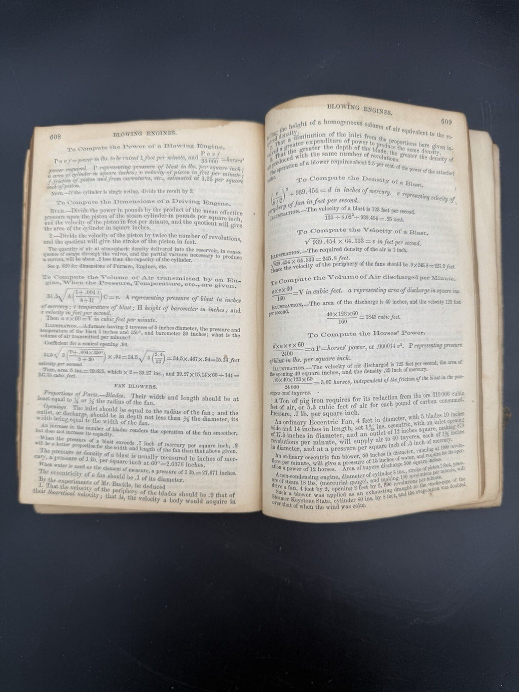Antique Book 1867 Haswell Engineers & Mechanics Pocket-Book Cornelius Vanderbilt