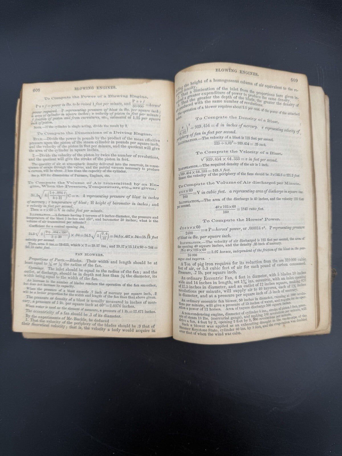 Antique Book 1867 Haswell Engineers & Mechanics Pocket-Book Cornelius Vanderbilt