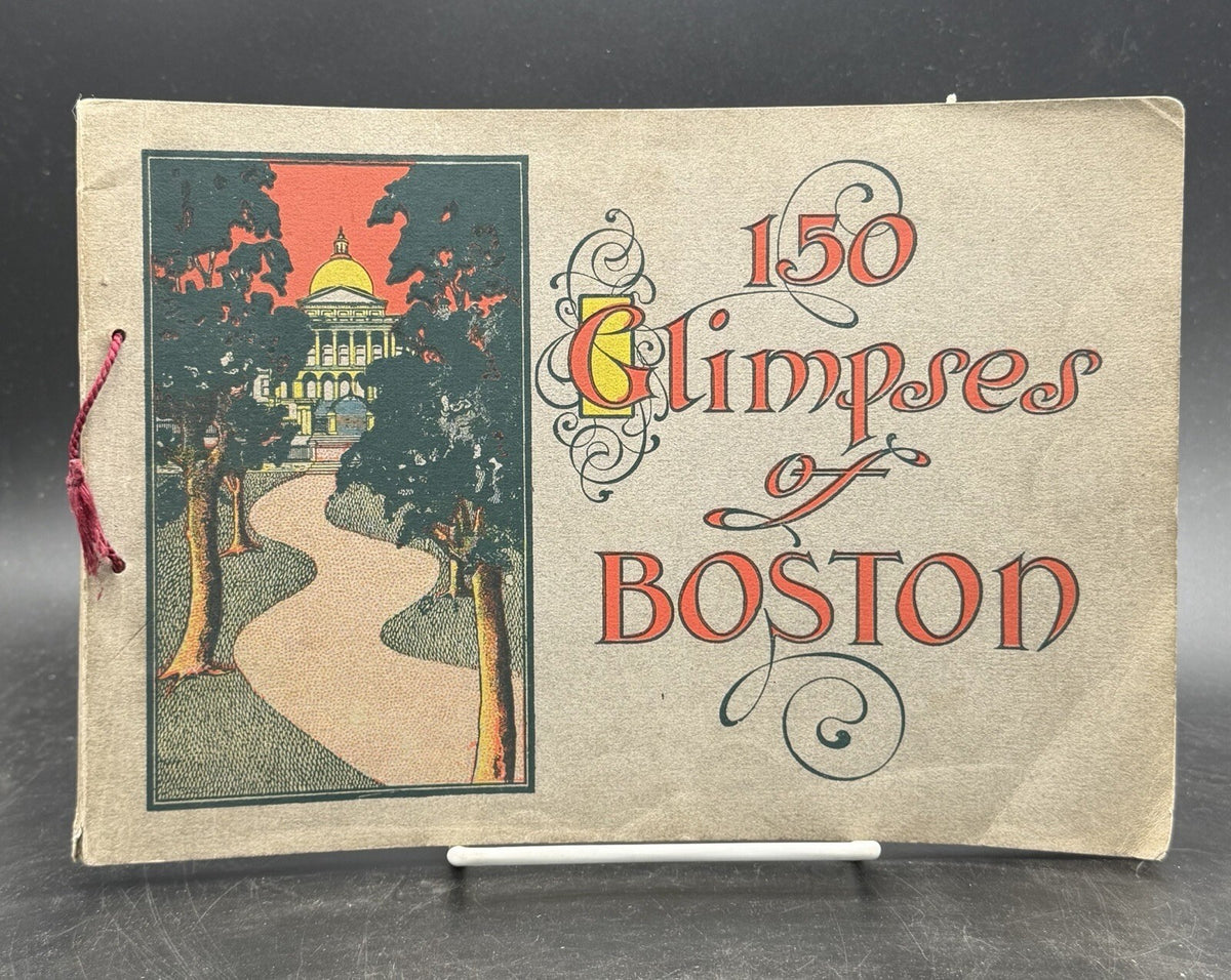 1904 150 Glimpses of Boston Photo Book Souvenir Cambridge Lexington Station
