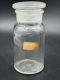 Antique Clear Glass Apothecary Jar Ground Stopper Pharmacy Bottle 504