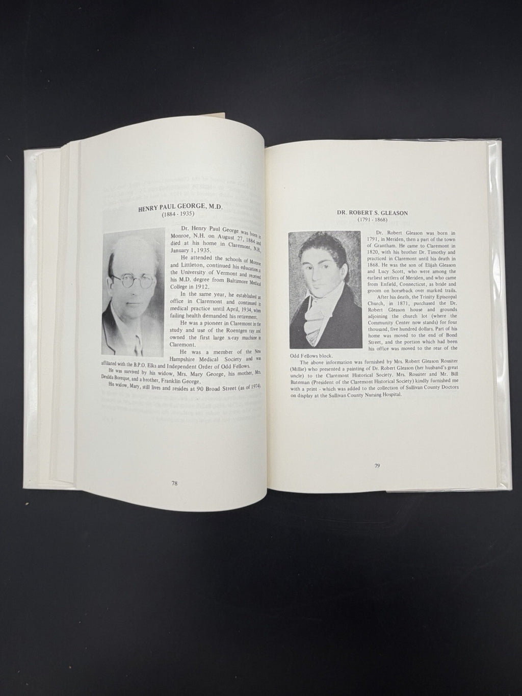 Signed 1974 Early History of Medicine in Sullivan County NH Carl M. Stearns MD
