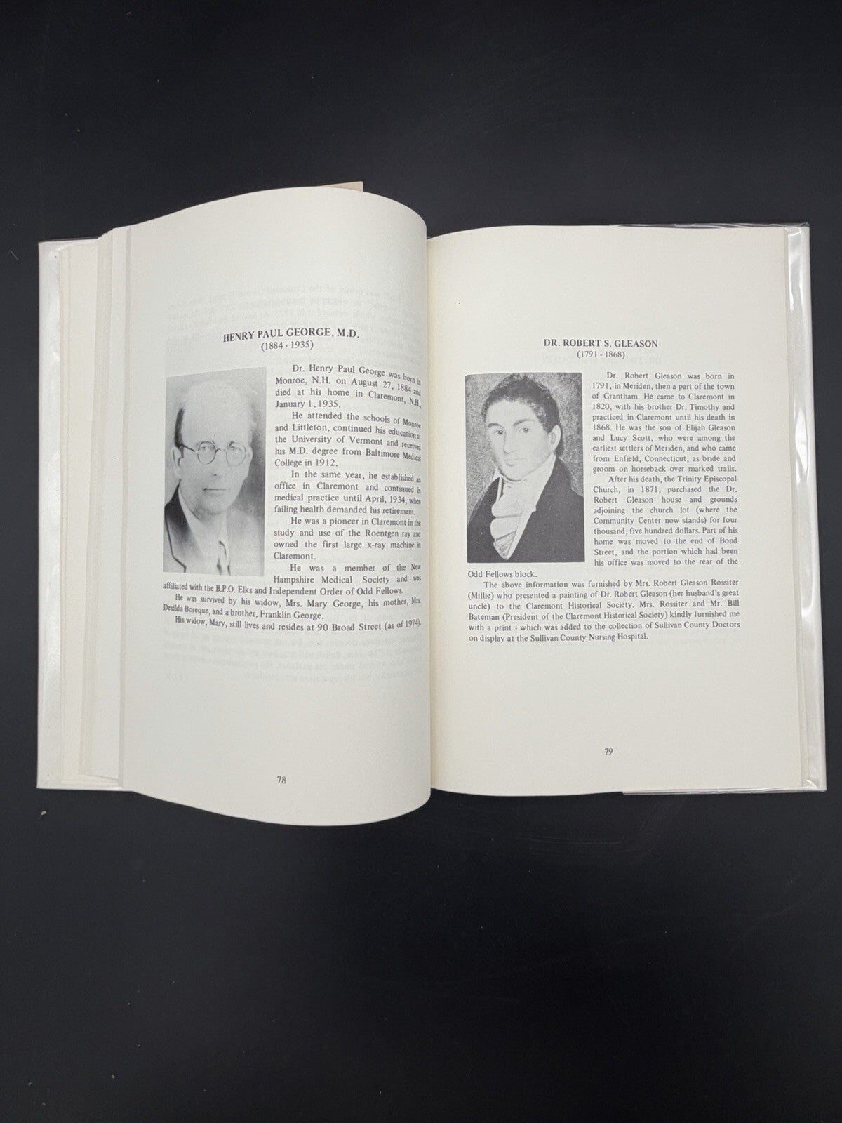 Signed 1974 Early History of Medicine in Sullivan County NH Carl M. Stearns MD