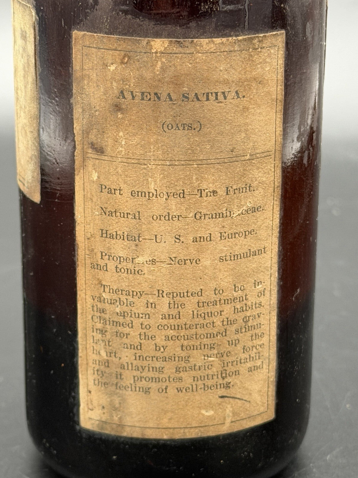 Antique Sharp & Dohme Avena Sativa Medicine Bottle Baltimore Apothecary