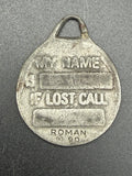Vintage 1990 Roman St. Francis of Assisi Protect My Pet Dog Collar Medal Tag