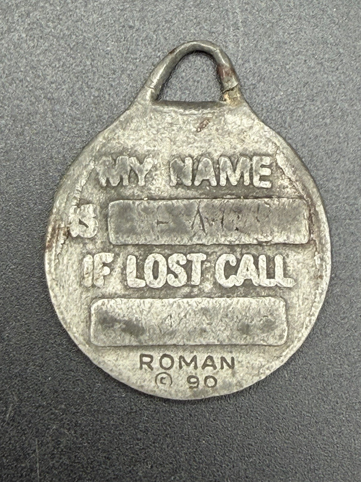 Vintage 1990 Roman St. Francis of Assisi Protect My Pet Dog Collar Medal Tag