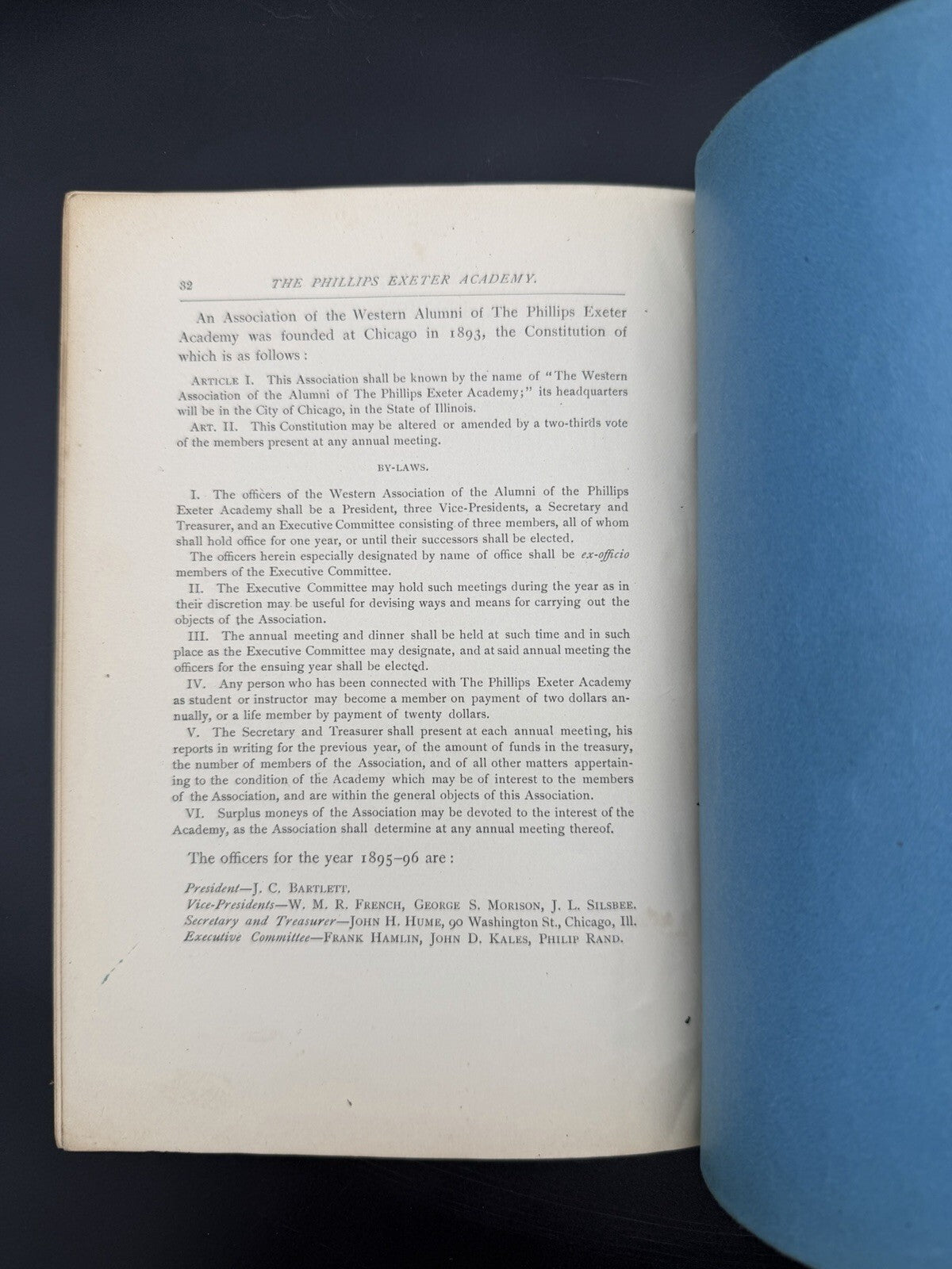 1894-95 Phillips Exeter Academy Catalogue - Exeter NH Prep School Ephemera Paper