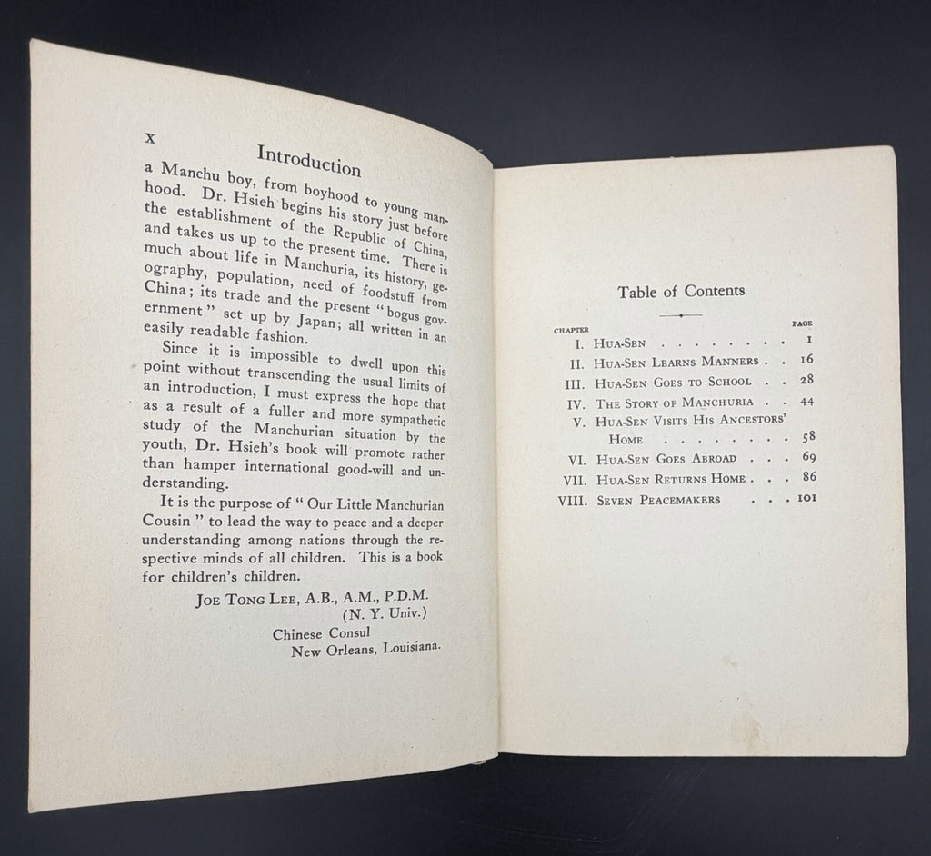 Our Little Manchurian Cousin by Tehyi Hsieh (1933) Signed First Edition