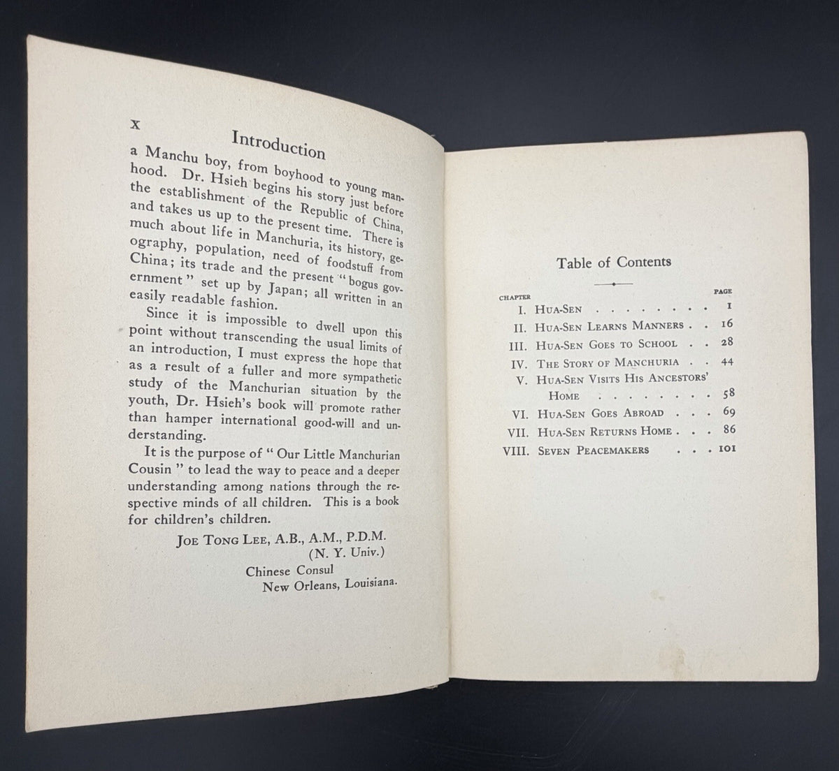 Our Little Manchurian Cousin by Tehyi Hsieh (1933) Signed First Edition