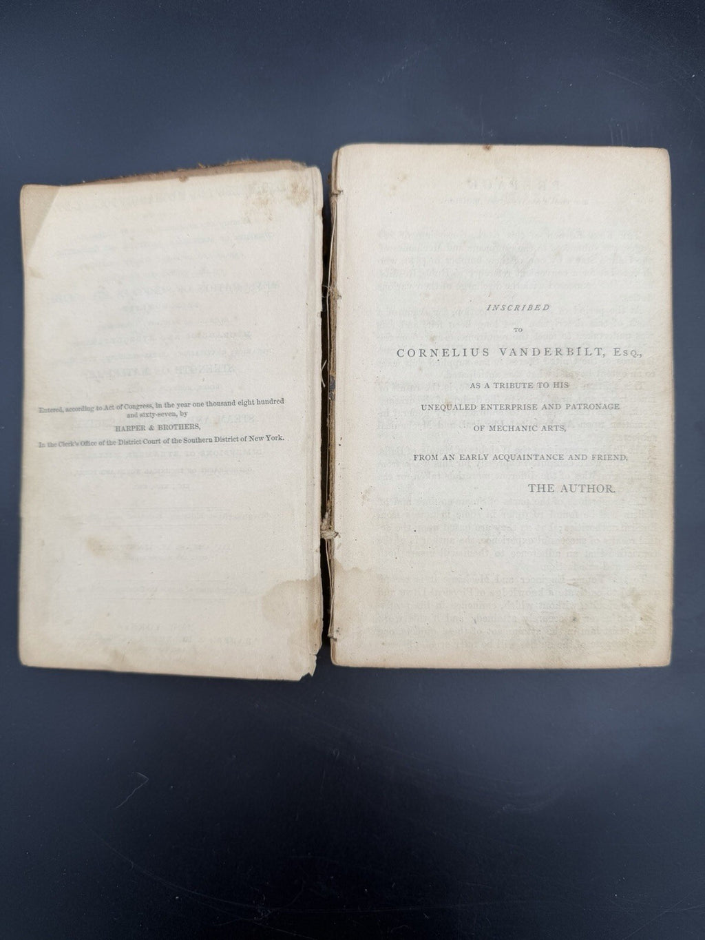 Antique Book 1867 Haswell Engineers & Mechanics Pocket-Book Cornelius Vanderbilt