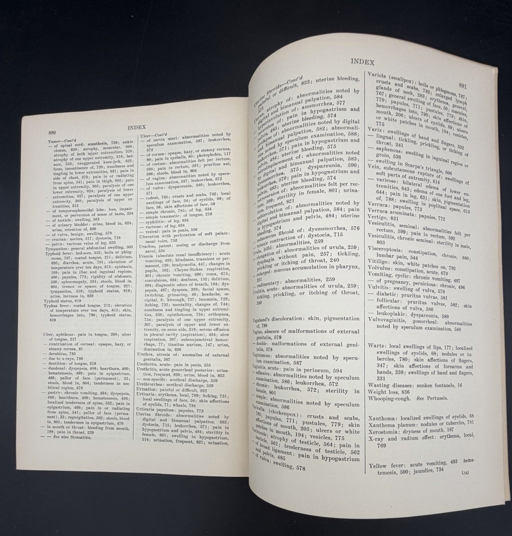 1936 Symptom Diagnosis Regional and General Barton Yater Third Edition Medical