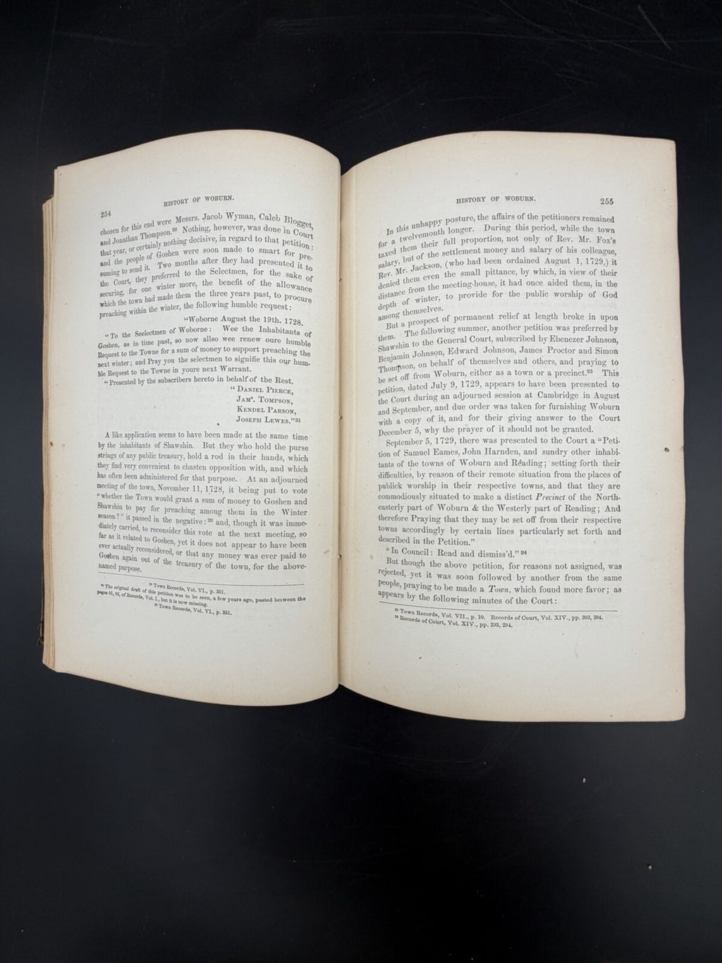 1868 History of Woburn Massachusetts Samuel Sewall - Loose/Detached AS IS Copy
