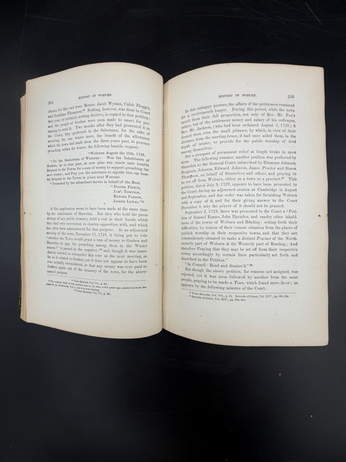 1868 History of Woburn Massachusetts Samuel Sewall - Loose/Detached AS IS Copy