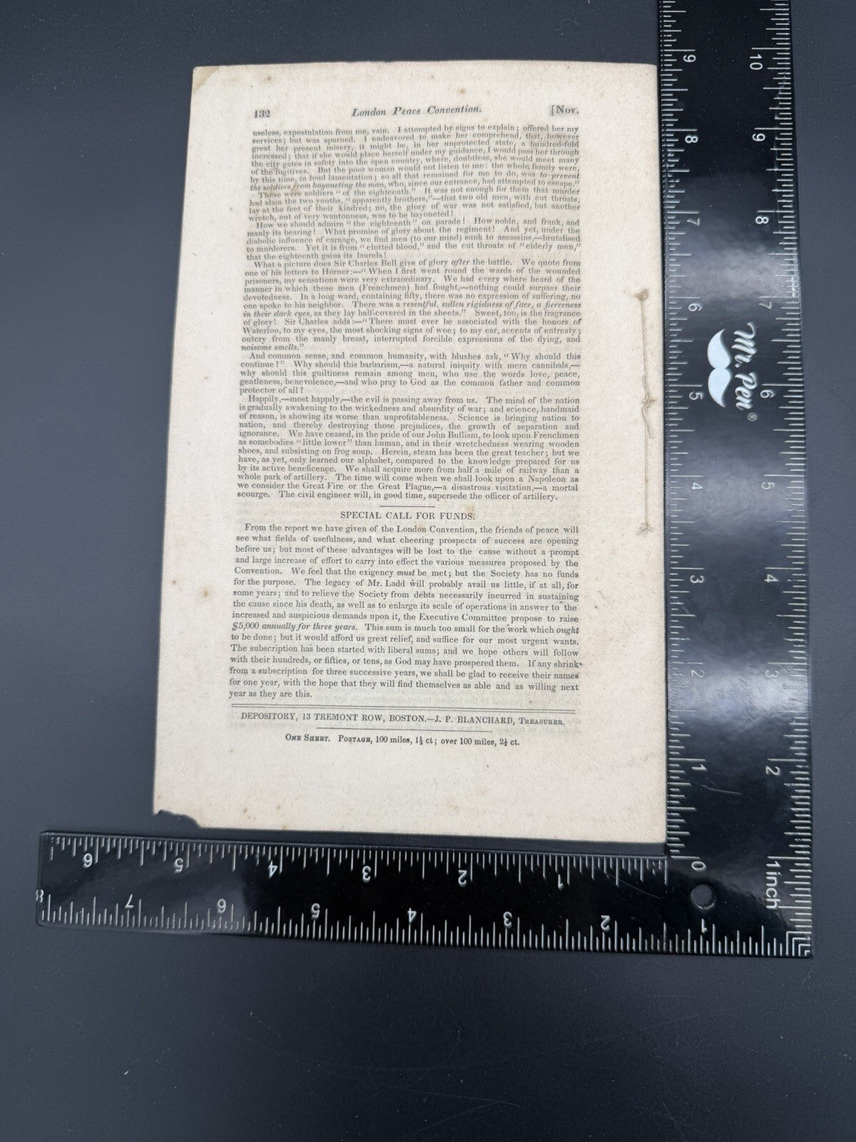 1843 Advocate of Peace London Peace Convention Report Antique Ephemera Political
