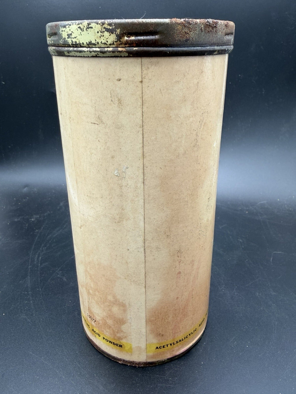 Vintage Apothecary Merck & Co. Acetylsalicylic Acid (Aspirin) 1 lb. Powder Tin