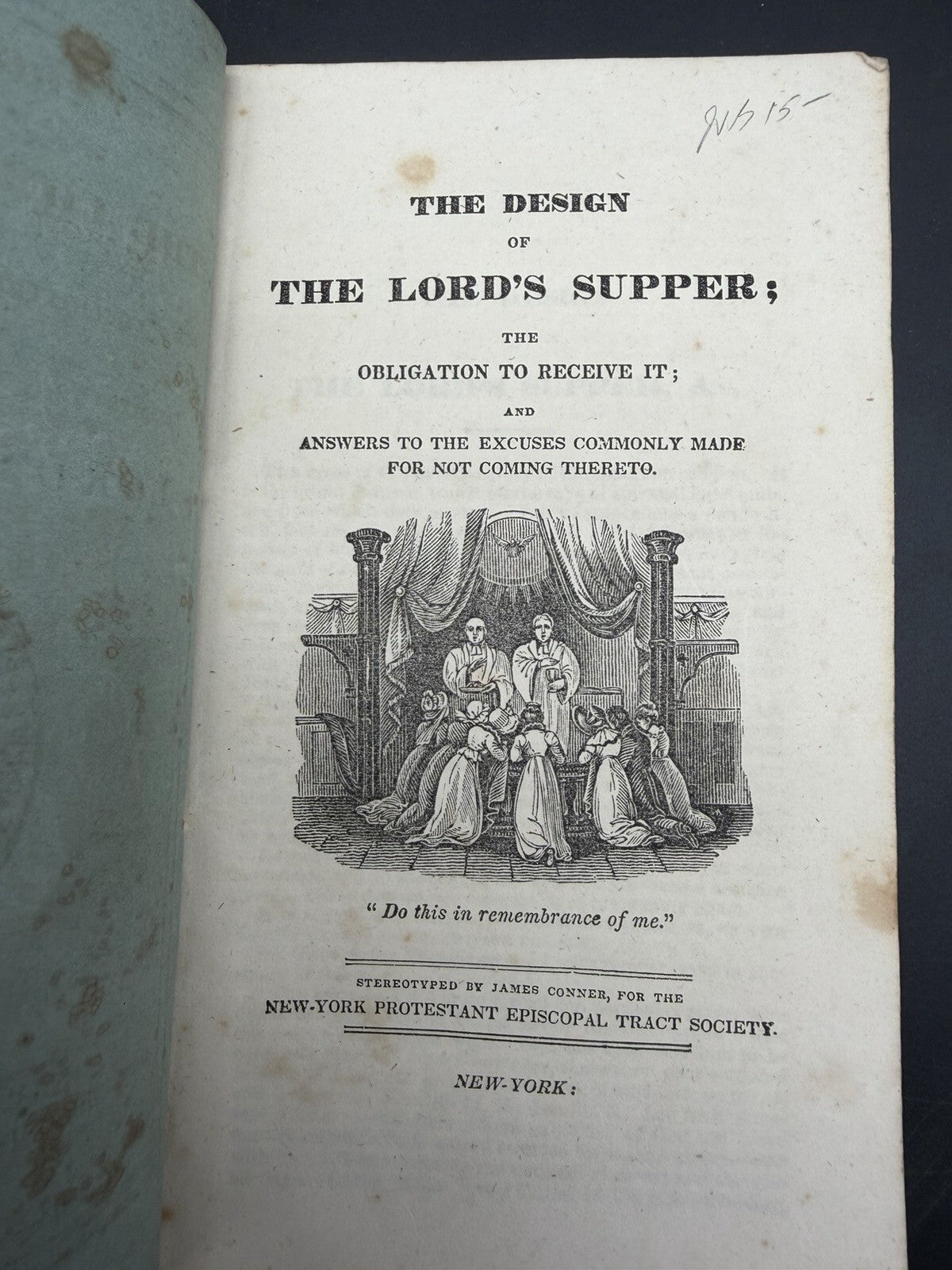 Antique 1810s-Era Protestant Episcopal Tract Society Booklet - Lord's Supper