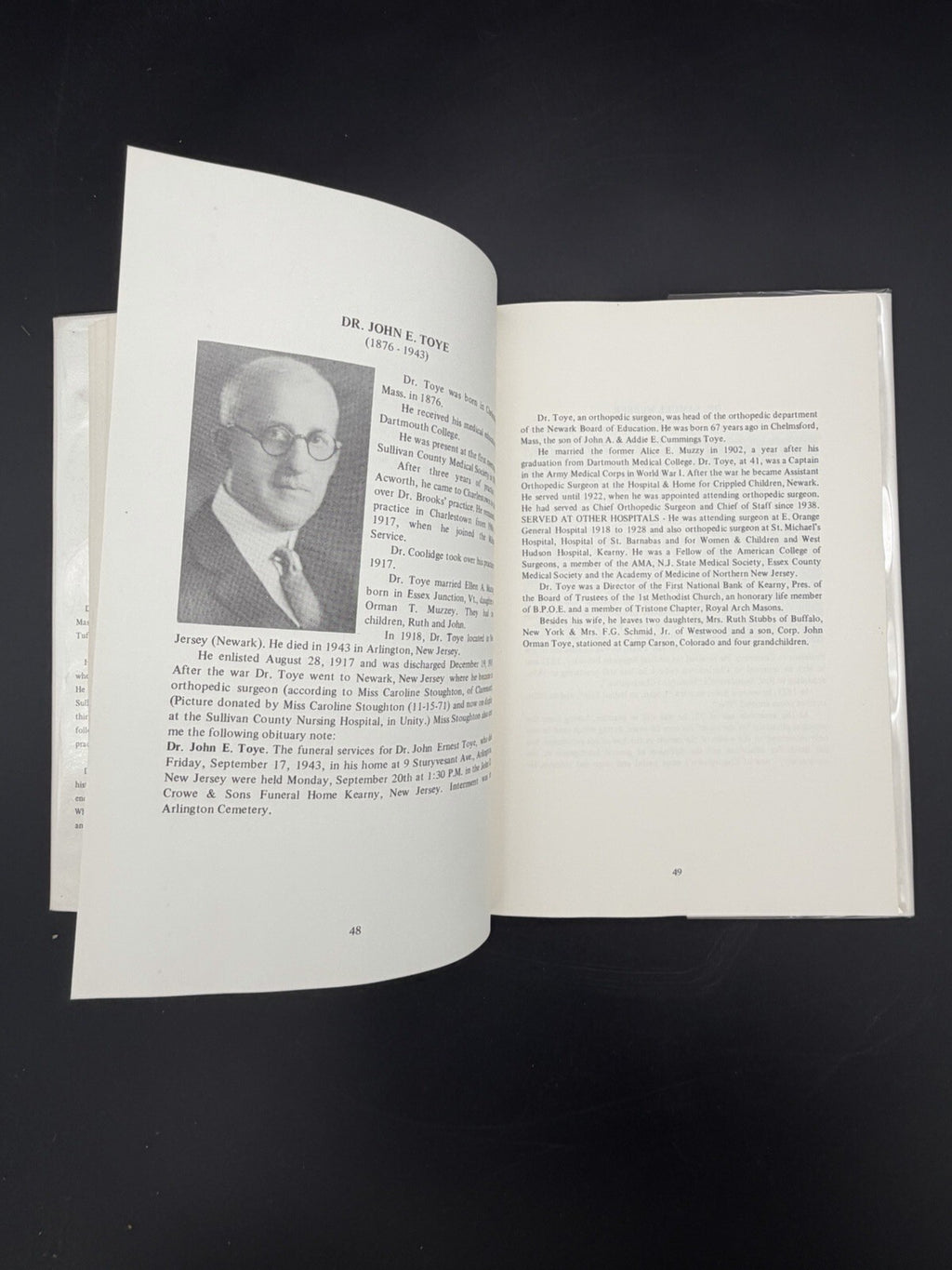 Signed 1974 Early History of Medicine in Sullivan County NH Carl M. Stearns MD