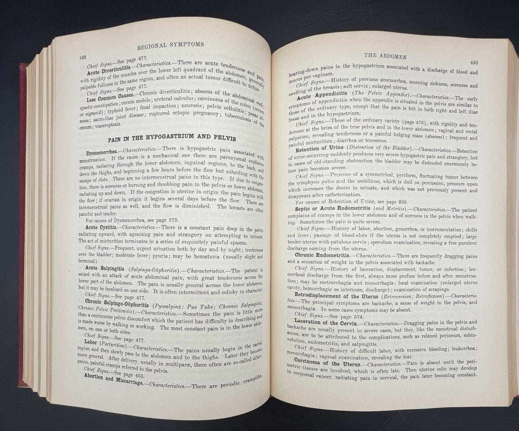 1936 Symptom Diagnosis Regional and General Barton Yater Third Edition Medical