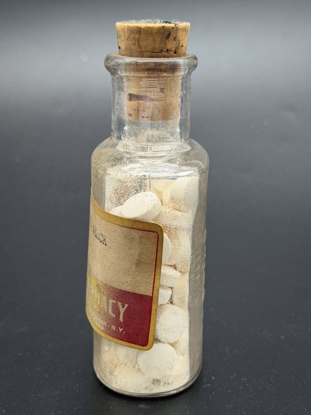 Antique John Wyeth & Bro Pharmacy Medicine Bottle Iron Arsenate Merck  & Label