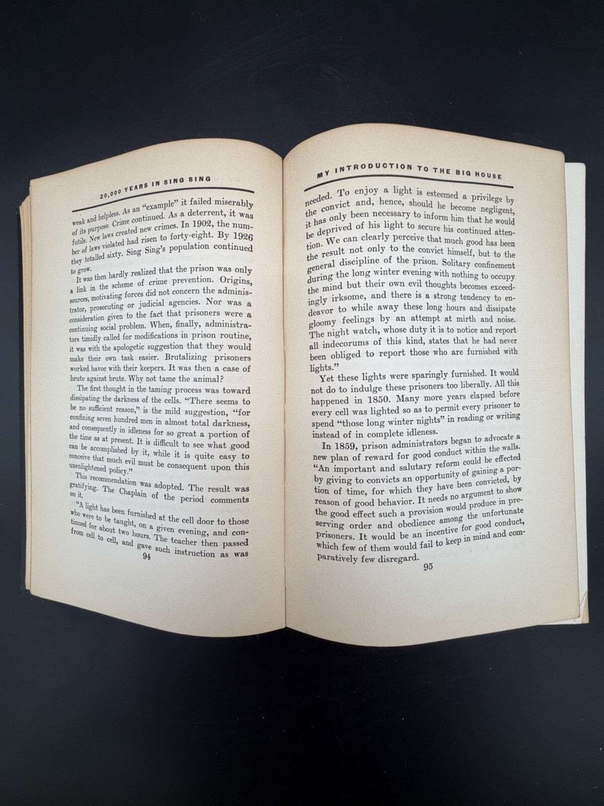Twenty Thousand Years In Sing Sing by Lewis E. Lawes (Hardcover, 1st Ed., 1932)