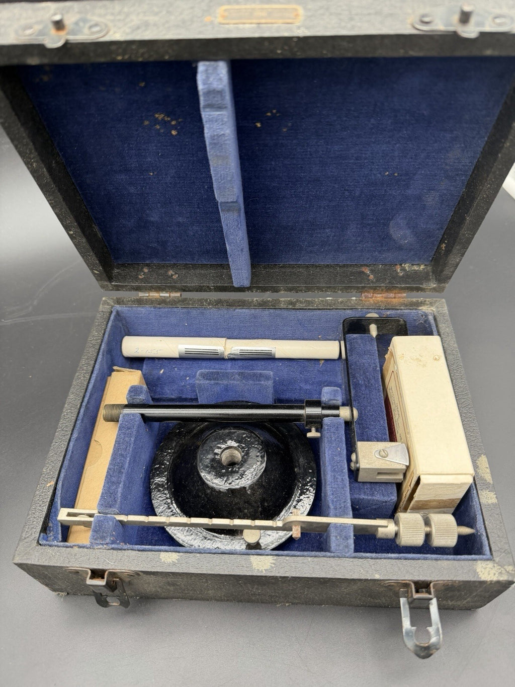 Vintage Central Scientific Co. Lab Balance Scale Set with Plummet & Weight Box