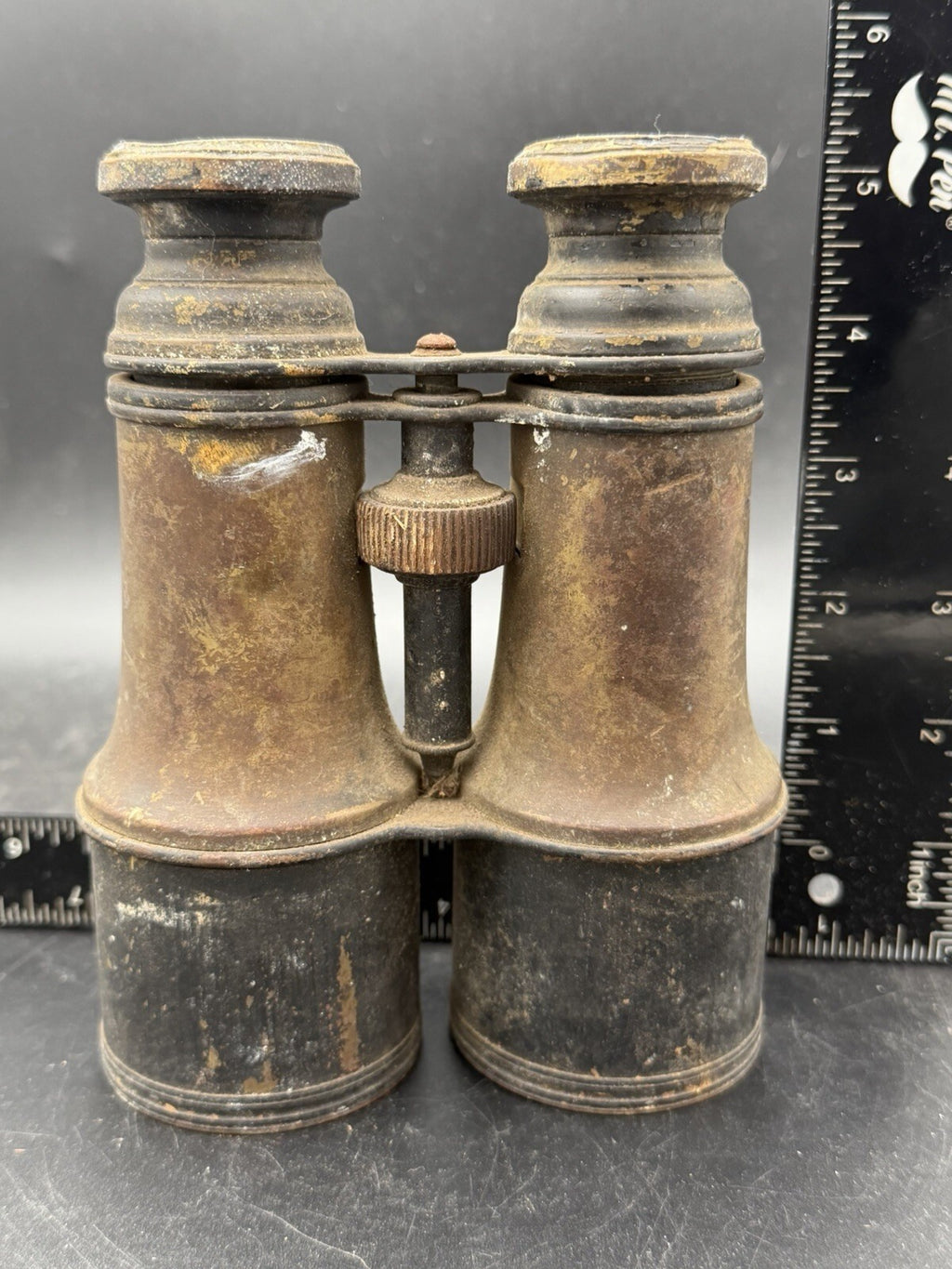 Antique Brass Field Glasses Binoculars Vintage As Found Barn Fresh Steampunk