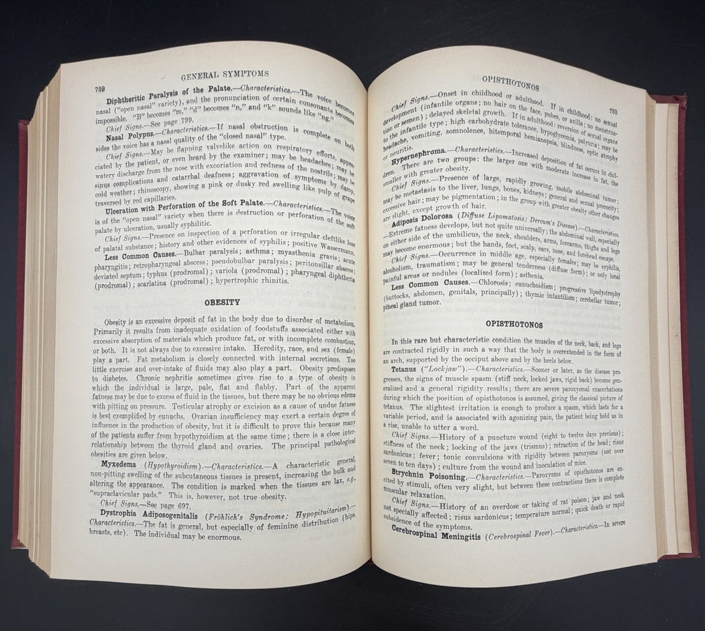 1936 Symptom Diagnosis Regional and General Barton Yater Third Edition Medical