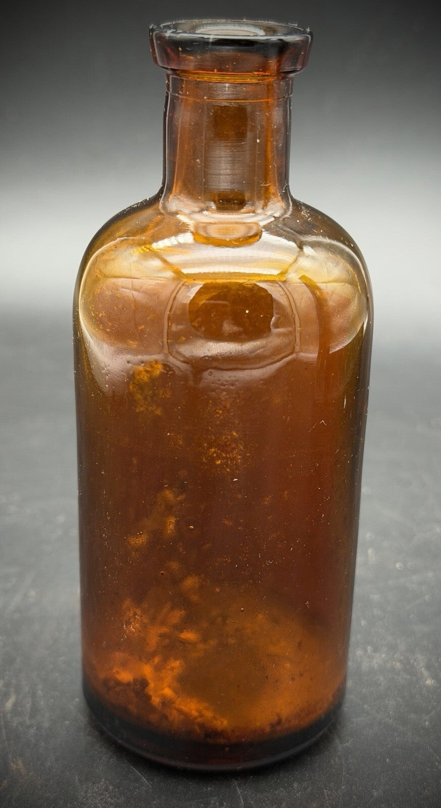 Antique Upjohn Tincture Strophanthus Poison Amber Bottle Pharmacy w Label Old