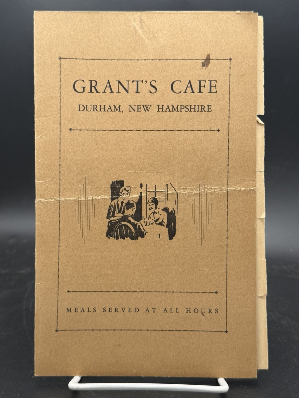 Vintage Grants Cafe Menu Durham New Hampshire Restaurant Diner Food Ephemera