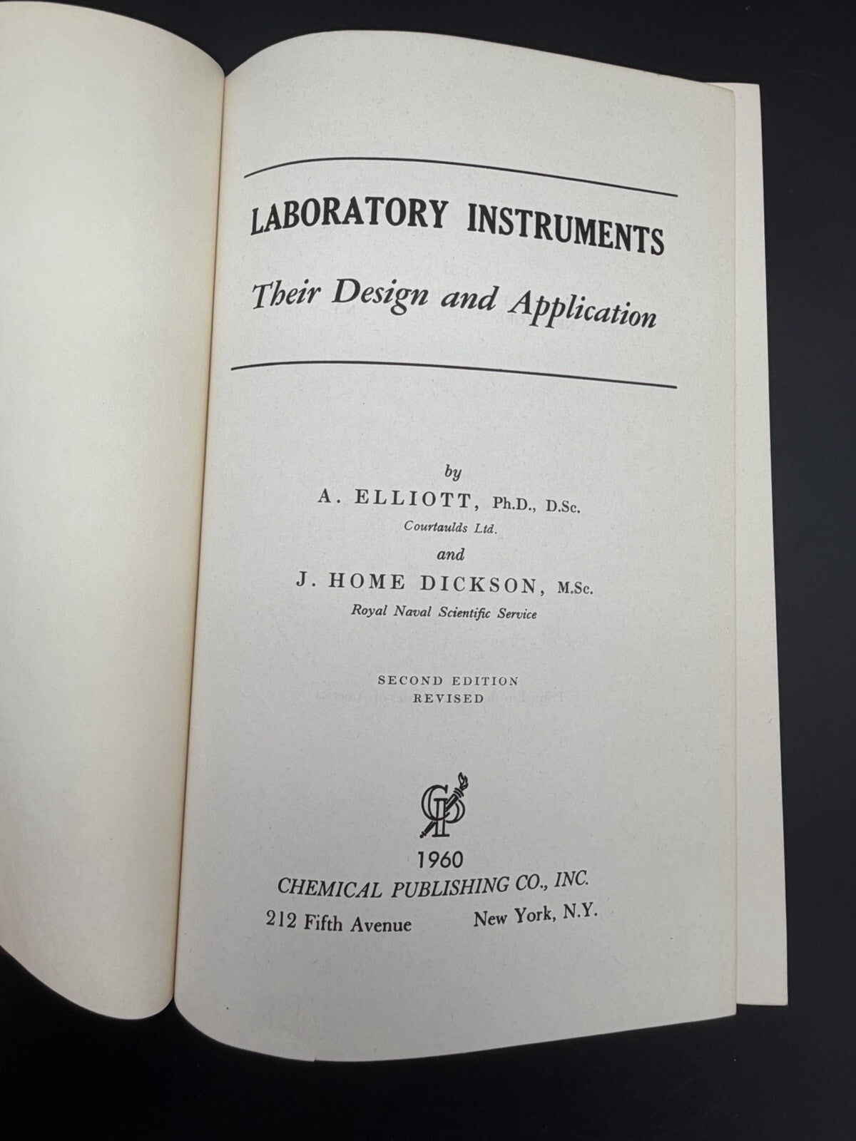 Vintage Book, Laboratory Instruments: Their Design and Application 1960 Antique Science Book