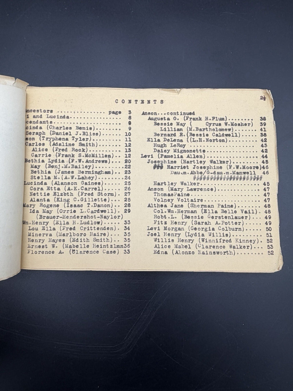 1932 Levi and Lucinda Read Ancestors and Descendants Family Genealogy Book