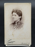 Antique Victorian Cabinet Card Photo Portrait – Gates Studio, Woodstock, VT