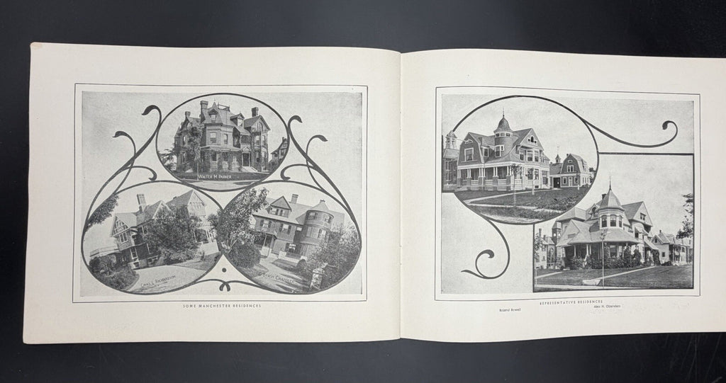 Antique Booklet, 1903 Views of Manchester and Vicinity Photo Book - L.H. Nelson Co. NH