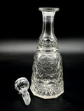 Antique Cut Glass Decanter Bottle Heavy Diamond Geometric Pattern As Is