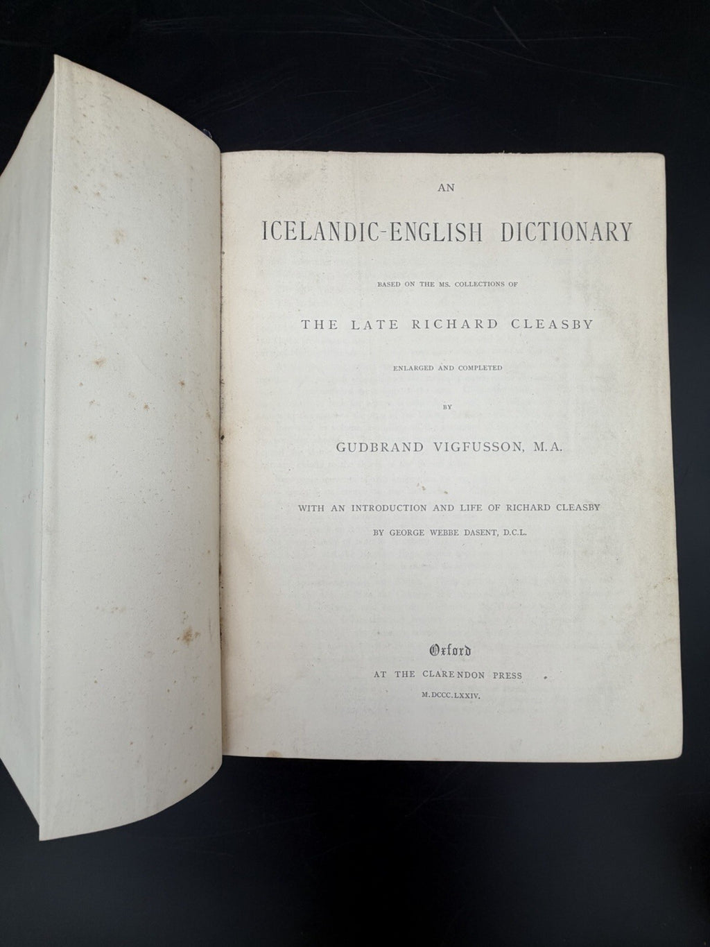 Cleasby & Vigfusson ICELANDIC-ENGLISH DICTIONARY - 1874 1st edn w/ 1876 appendix