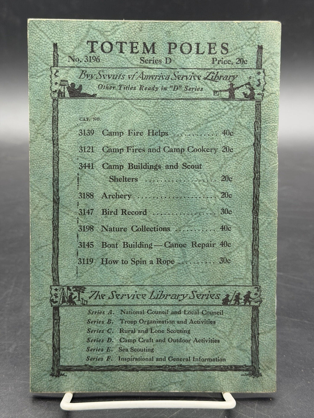 1930 Boy Scouts of America Service Library: Totem Poles (No. 3196)