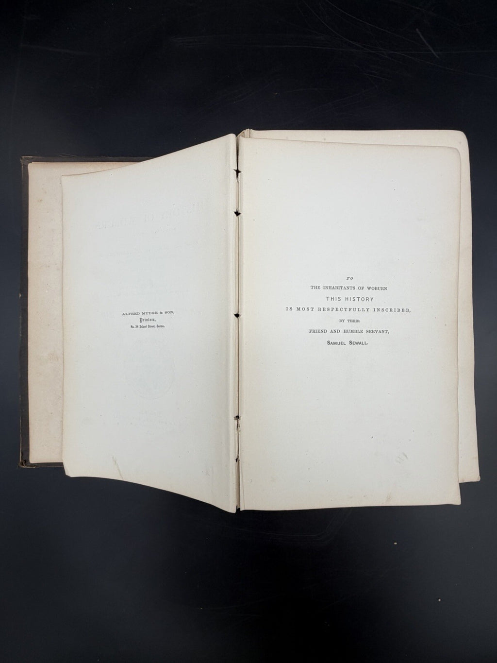 1868 History of Woburn Massachusetts Samuel Sewall - Loose/Detached AS IS Copy