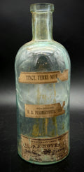 Antique PJ Noyes Pharmacy Bottle Tinct Ferri Mur 1880 NH Apothecary