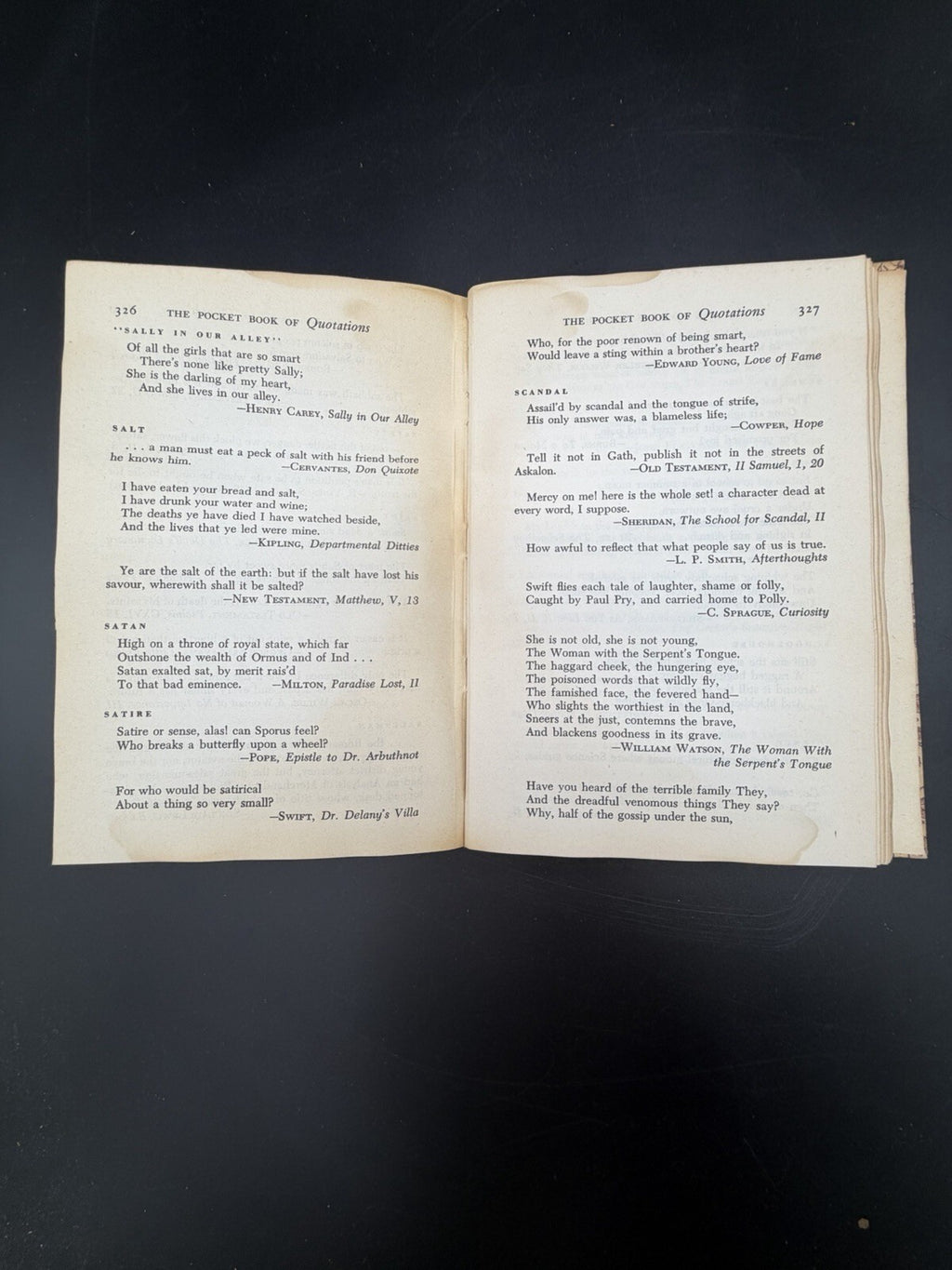 Vintage 1942 The Pocket Book Of Quotations Collector's Edition Henry Davidoff