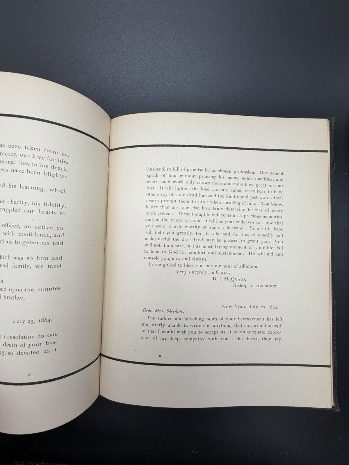 Dr. William Francis Sheehan In Memoriam 1886 Rare Rochester NY Medical Book