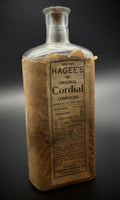 Antique Hagee's Original Cordial Medicine Bottle Paper Wrapper Katharmon Co.