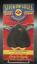 Vintage Stick-On Soles Diamond Brand Shoe Repair Kit Display Card Advertisement