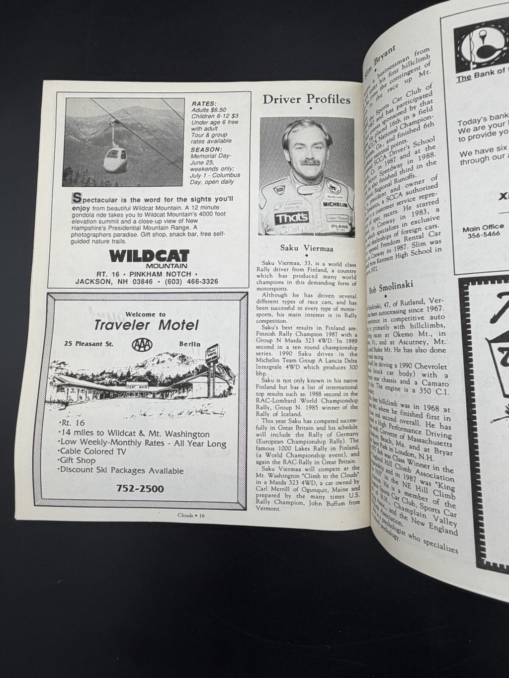 Vintage 1990 Mt. Washington Auto Road Hill Climb Official Program - Climb to the Clouds