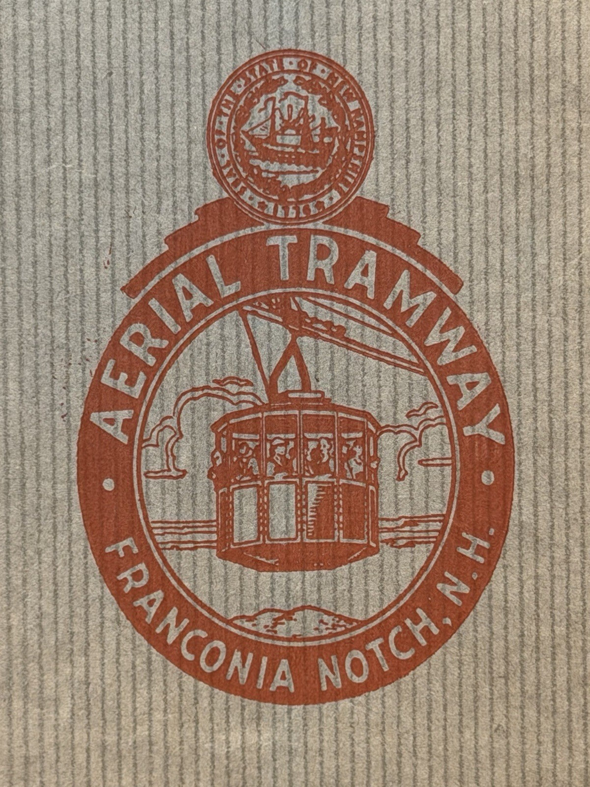 Vintage Aerial Tramway Paper Bag Franconia Notch NH Collectible Ephemera