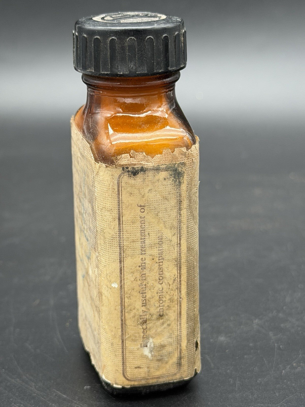 Antique Parke Davis Cascara Sagrada Extract 3 Grains Amber Glass Medicine Bottle