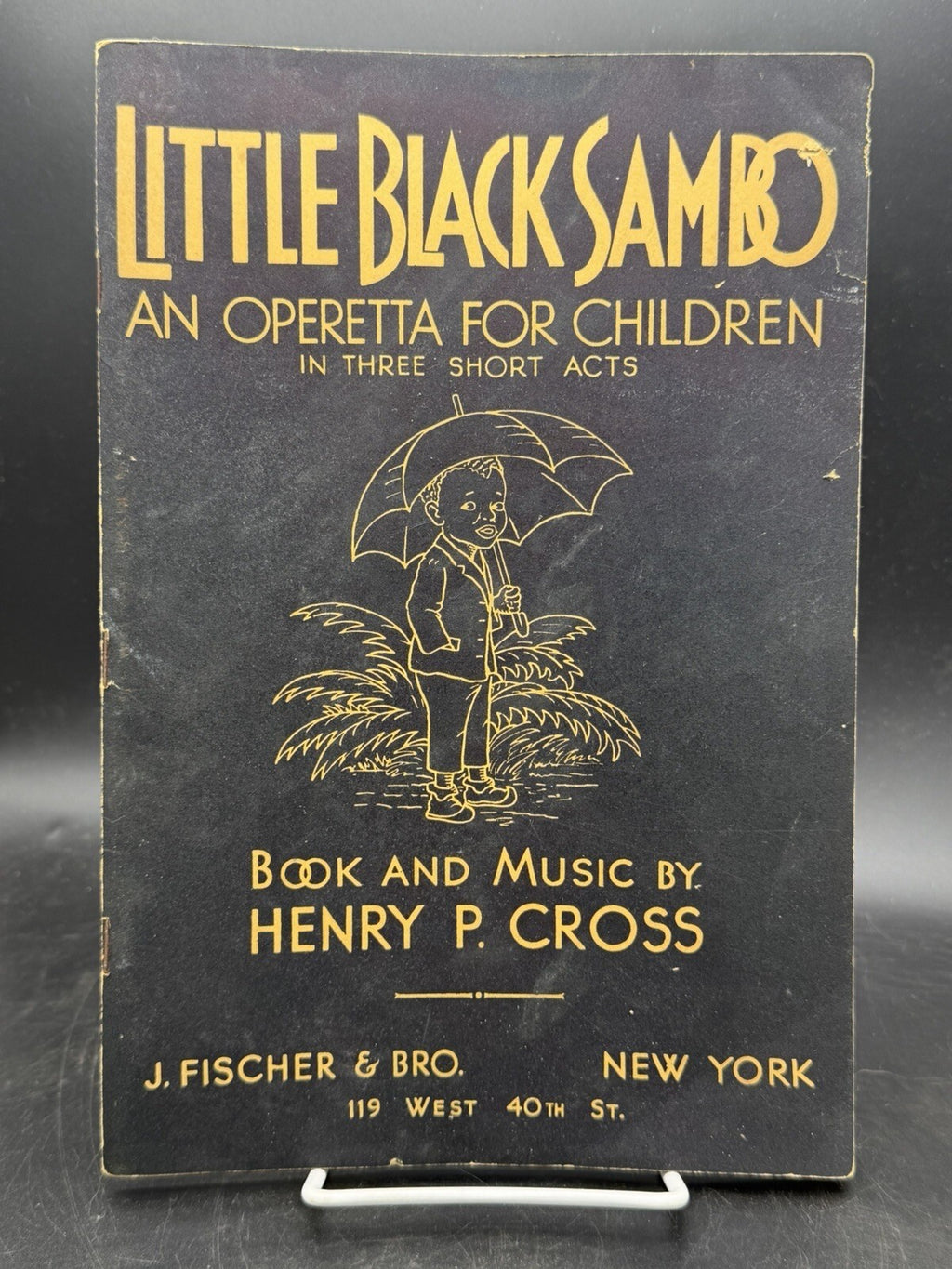 Vintage 1936 Little Black Sambo Operetta Children Sheet Music Book Henry P Cross
