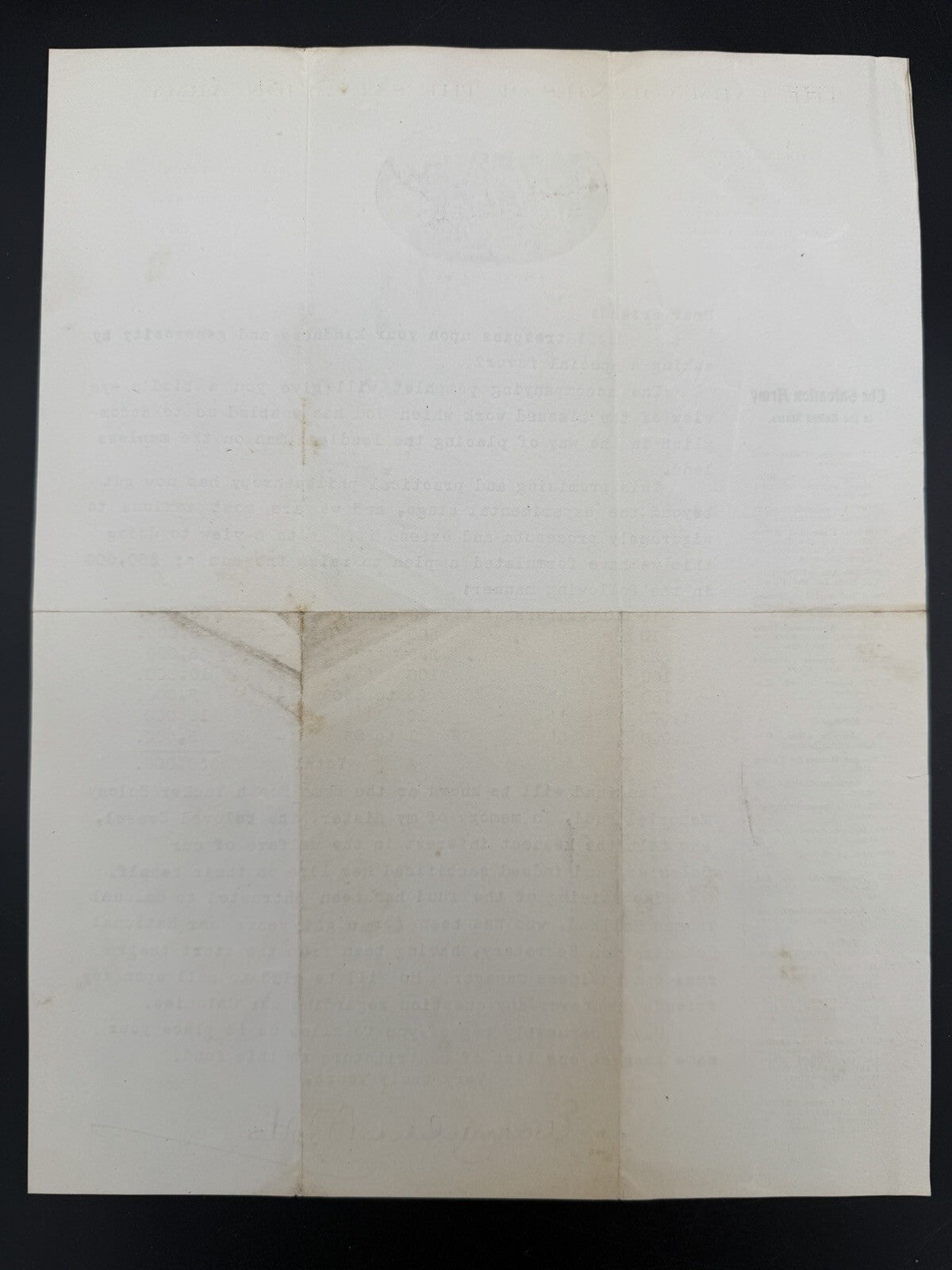 Rare 1900s Signed Evangeline Booth Salvation Army Farm Colony Letter & Stats