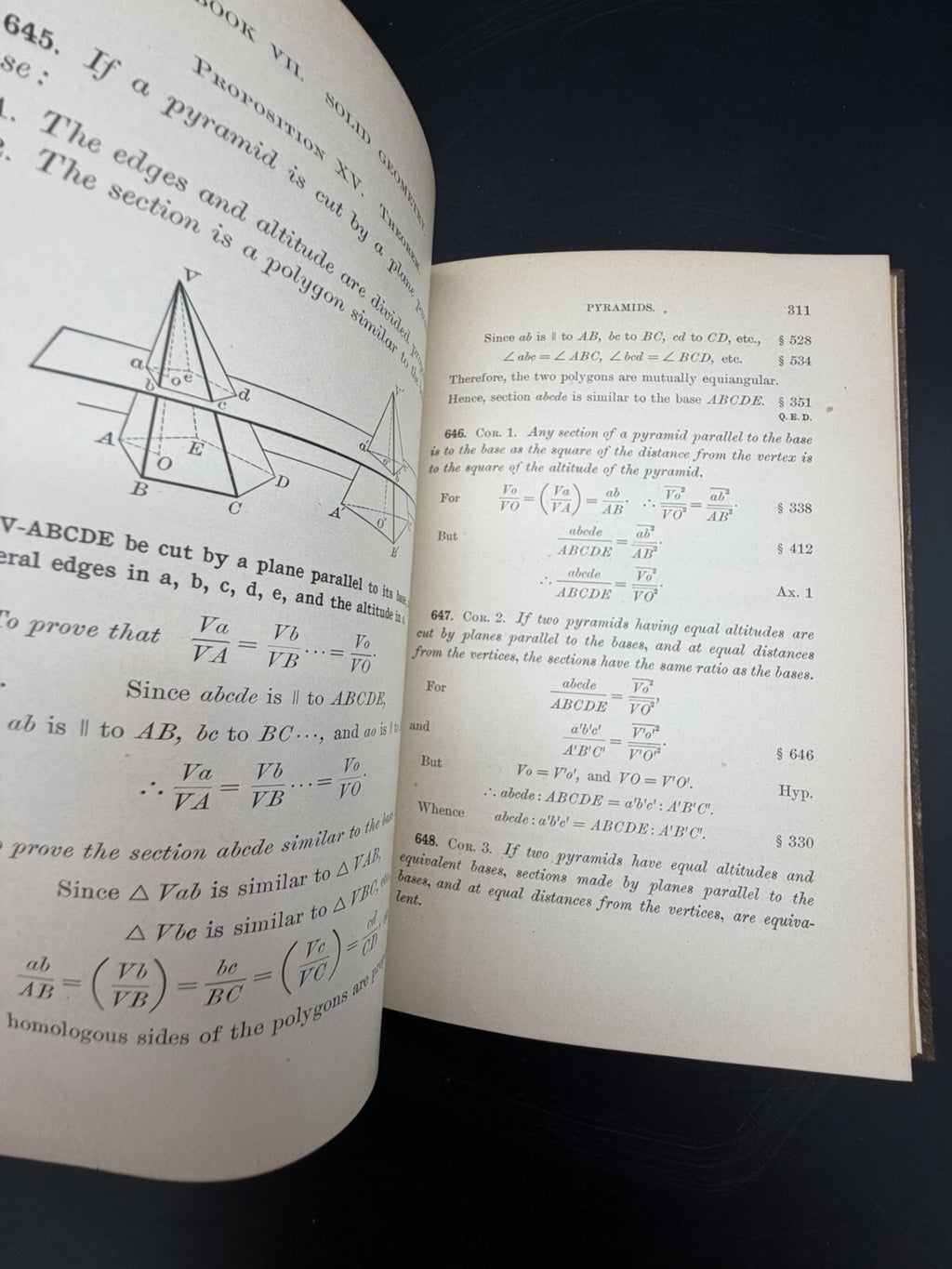 1899 Solid Geometry by G.A. Wentworth Revised Edition Ginn & Company VGC to FINE