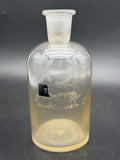 Antique Clear Glass Apothecary Jar Ground Stopper Pharmacy Bottle No Stopper