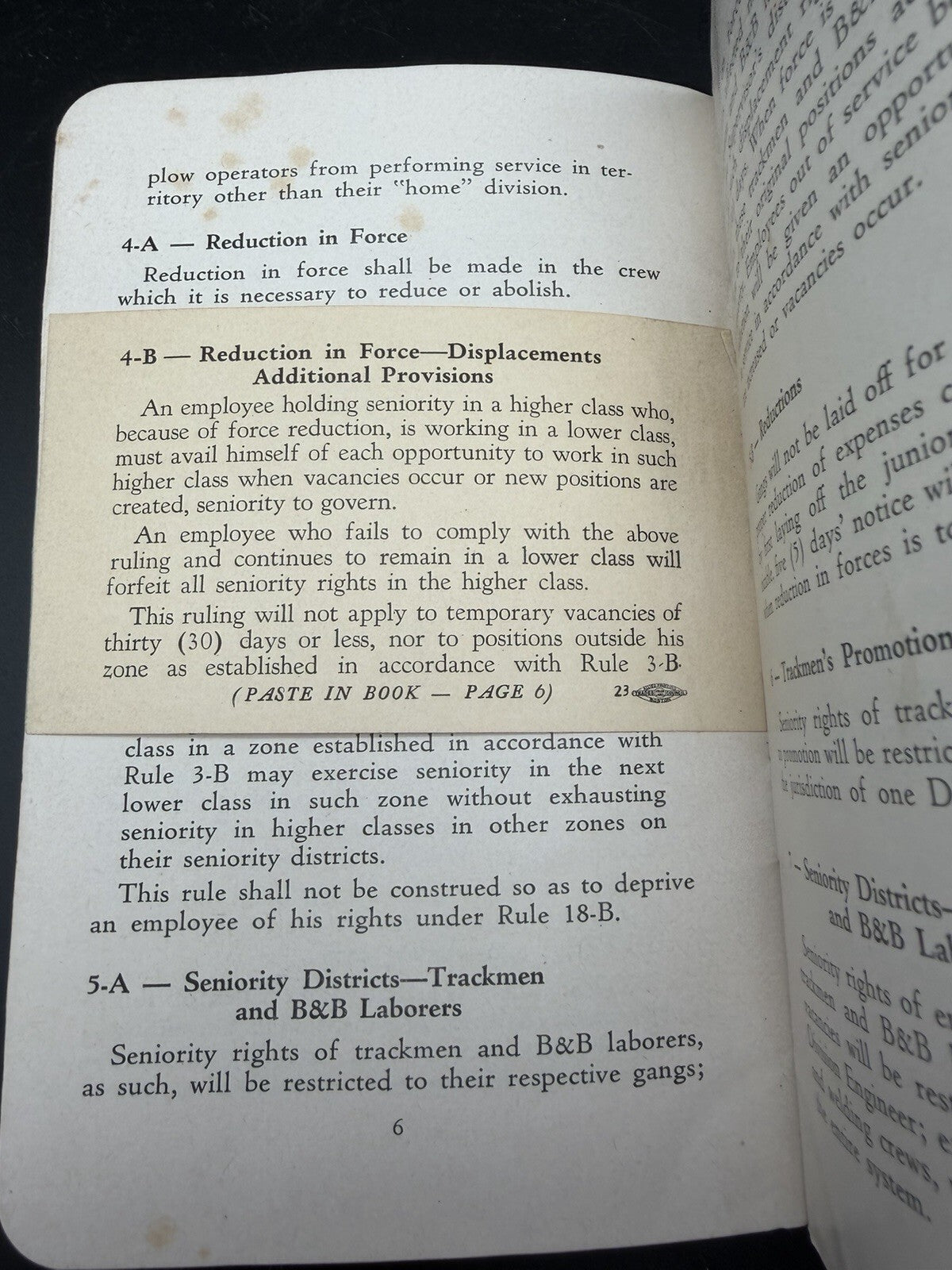 1942 Boston and Maine Railroad Engineering Dept Rules & Hymn Booklet Ephemera